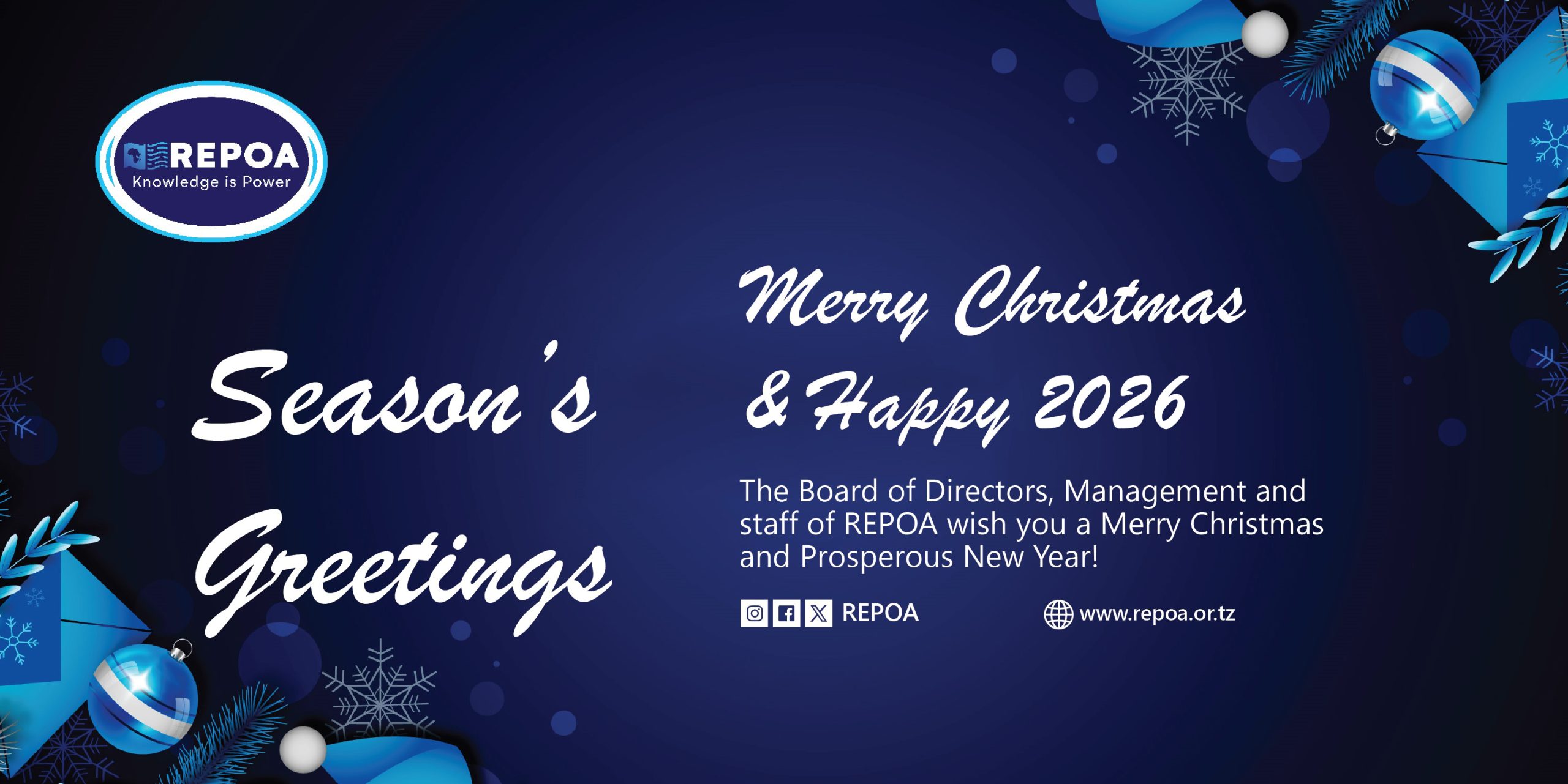 Seasons Greetings - REPOA